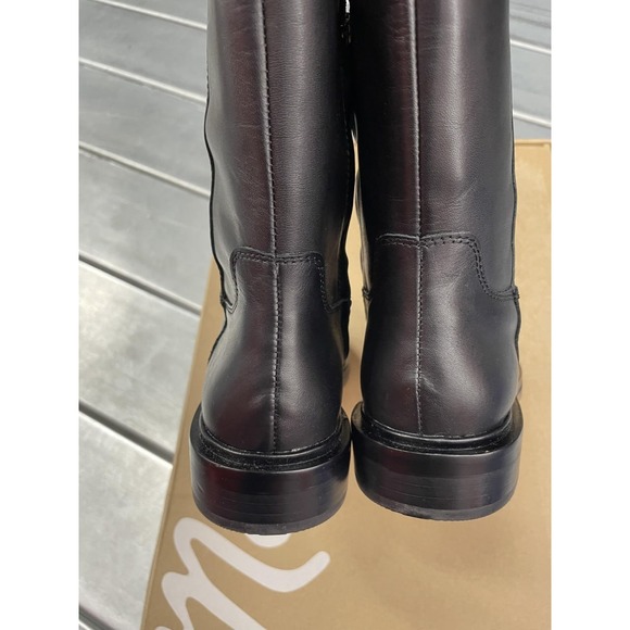 Madewell Tall Drumgold Riding Boots Womens‎ Size 6 Black Vachetta Leather NWB - Picture 7 of 11